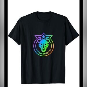 Utah Royals Black T-Shirt with pride crest 1xl